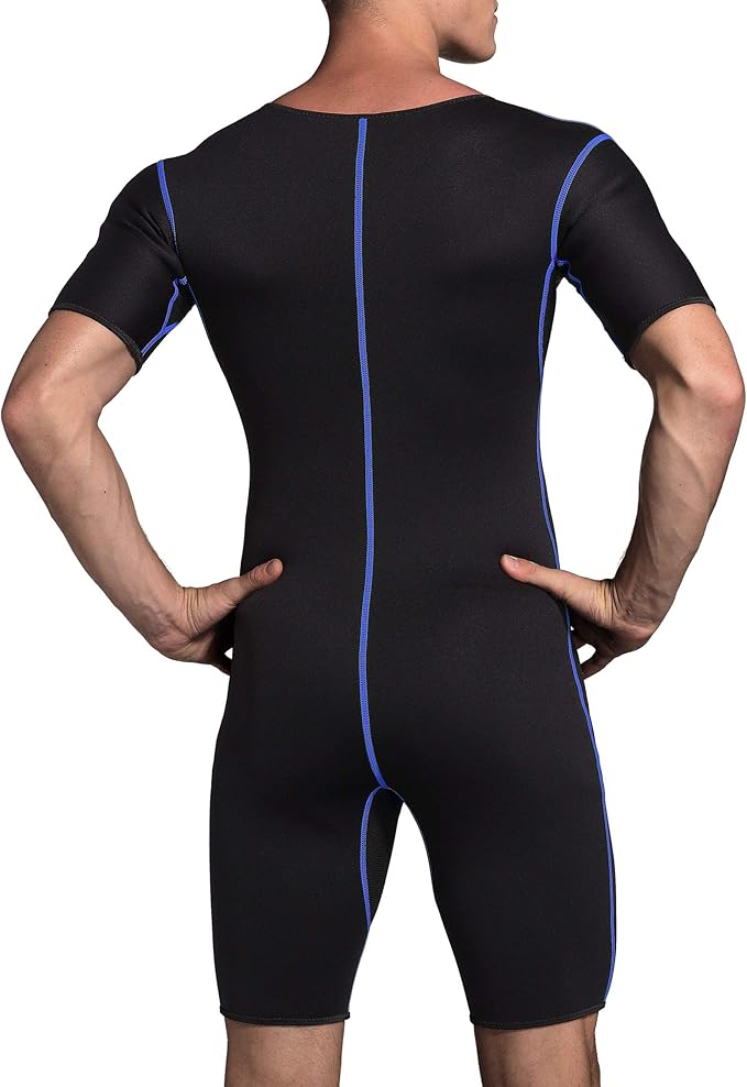 Bakerdani Men's Neoprene Waist Trainer Sauna Suit Body Shaper for Fitness Gym Exercise Training