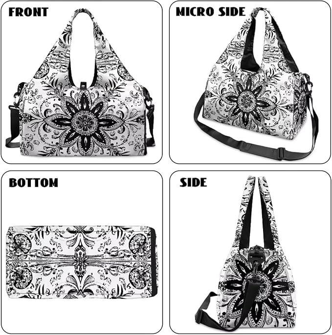 Yoga Mat Bag for Women Men Large Carryall Tote with Adjustable Shoulder Strap for Gym Yoga Travel Pilates Office