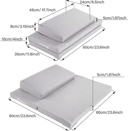 ZenBless Zafu and Zabuton Meditation Cushion Set,Yoga Meditation Floor Pillow,Large Square Meditation Mat and Pillow Set for Sitting on Floor(23.6")
