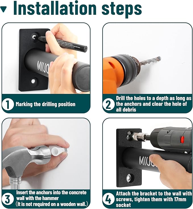 Weight Plate Holder, Wall Mounted Weight Rack Storage for Weight Plates, Home Gym Organizer