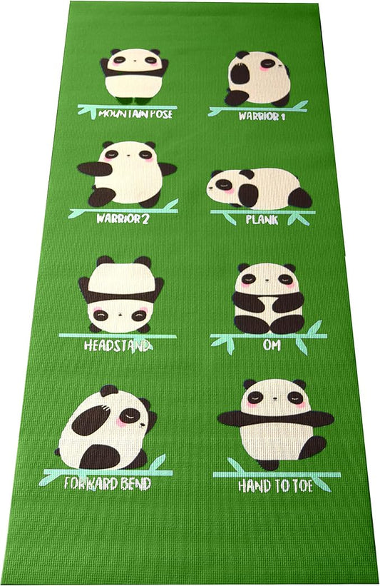 Bean Products Yoga Mat for Exercise - Non Slip Thick Comfortable Workout Floor Mat for Adults and Kids - Eco Friendly Foldable Yoga Mat for Yoga, Pilates, Gym and Stretching