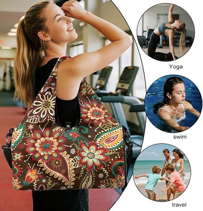 Yoga Mat Bag for Women Men Large Carryall Tote with Adjustable Shoulder Strap for Gym Yoga Travel Pilates Office