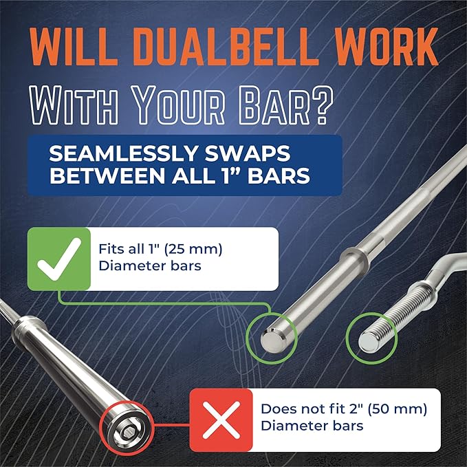 Dumbbell Barbell Converter - Dumbbell Converter Home Gym Equipment, for 1" Standard Bars, Up to 250lb Capacity Barbell Adapters- Versatile Weight Lifting Set, Suitable for Men and Women