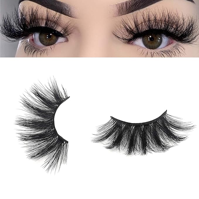 Mikiwi 25mm Faux Mink Lashes, 25mm Lashes, 6D Faux mink lashes, Faux Mink Eyelashes, Dramatic Lashes, Faux Mink Eyelashes (6D4-01)