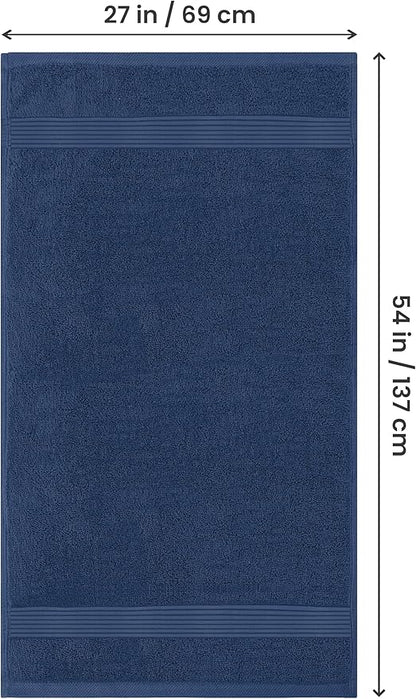 Utopia Towels 4 Pack Bath Towels Set, 27 by 54 Inches, 100% Ring Spun Cotton, Quick Dry, Highly Absorbent, Soft Feel Towels, Perfect for Daily Use, Navy