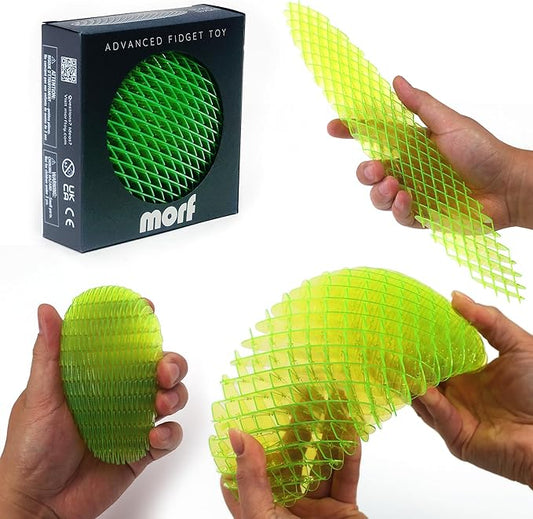 Morf Fidget Worm Toy - Flexible 3D Sensory Toy for Kids, Teens, and Adults – Stretchy, Quiet, Stress and Anxiety Relief, Focus - for Tactile Play, School, Work Gifts, Great for Classroom and Office