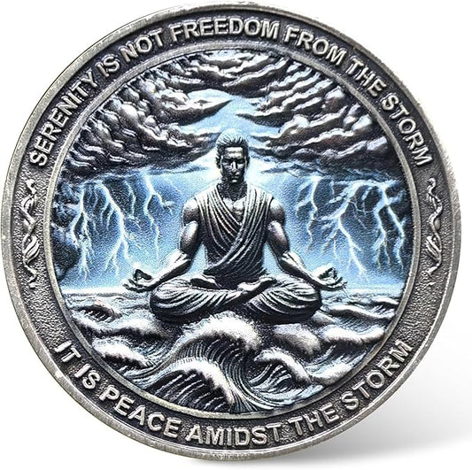 Serenity Prayer Sobriety Chip - A Symbol of Inner Peace and Strength - AA Medallion Recovery Gift with Coin Capsule