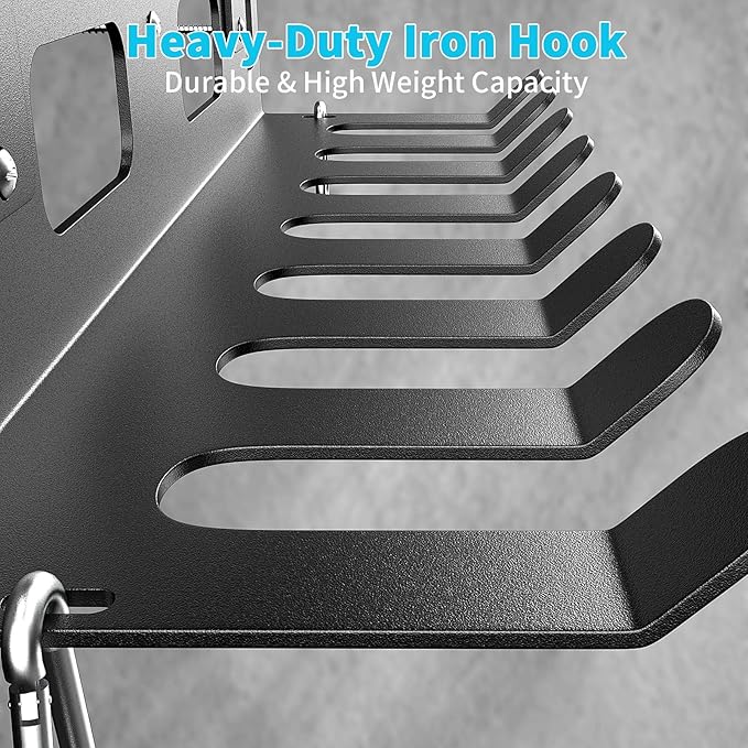 KHAMAL Multi-Purpose Gym Equipment Storage Rack For Resistance Bands - Gym Wall Storage For Exercise Bands, Yoga mat, Jump Ropes, Weight Belts, Straps, Hula Hoop