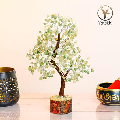 YATSKIA Green Jade Stone - Artificial Trees, Bonzai Tree, Green Jade, Healing Stone, Crystals Tree, Crystal Tree of Life, Crystal Items for Gift