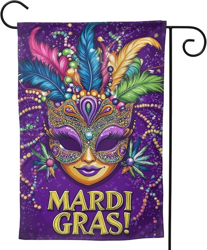 Carnival Garden Flag 12x18 In Double Sided Yard Flags Lawn Sign Decor No Flagstand