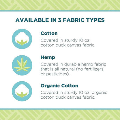 Bean Products Hemp Zafu Meditation Cushion for Sitting on Floor, Hemp Yoga Pillow, Zafu Meditation Pillow, Zen Seiza Kneeling Prayer Pad Support - Made in USA - Round Blueberry