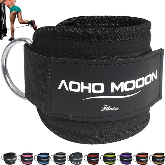 Comfortable Adjustable Ankle Straps for Cable Machines Women, Gym Workout Leg Strap, Glute Cuff, Ankle Cuffs for Glute Workouts, Foot Straps for Kickback, One Size Fit All