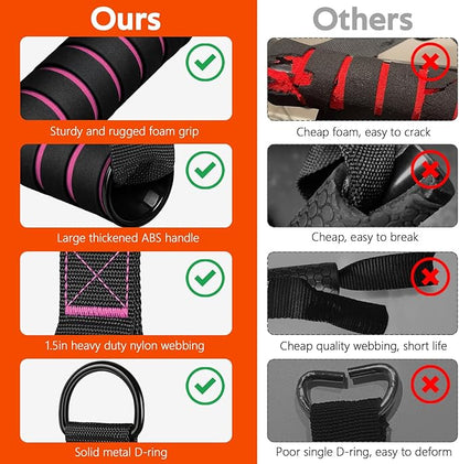 WALITO Exercise Handles, Replacement Cable Machine Attachments for Home Gym Equipment, Pulley System, Pilates, Resistance Bands, Strength Trainer, Heavy Duty Working Out Handles