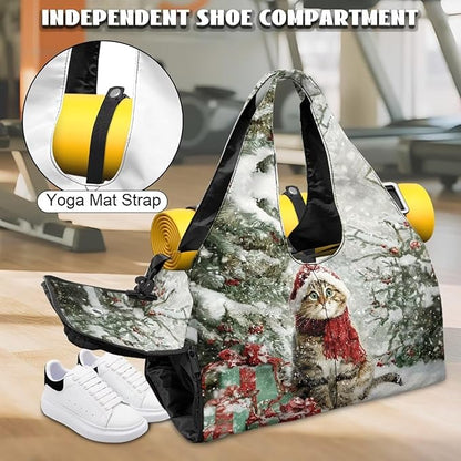 Yoga Mat Bag for Women Men Large Carryall Tote with Adjustable Shoulder Strap for Gym Yoga Travel Pilates Office