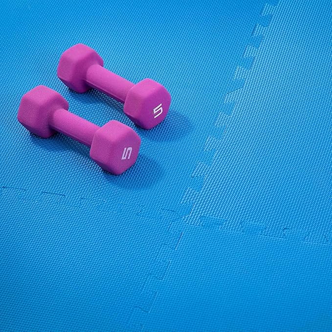 IncStores Fitness Foam Flooring Tiles | Low-Profile Interlocking Foam Tiles for Lightweight Floor Protection in Your Home Gym, Playroom, and More