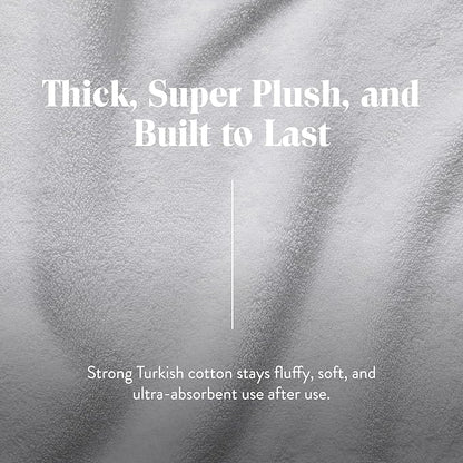 Brooklinen Super-Plush Turkish Cotton Bath Sheets Set of 2 Cotton, 820 GSM, Highly Absorbent, Machine Washable, Perfect for Home & Bathroom (40" x 65", White)