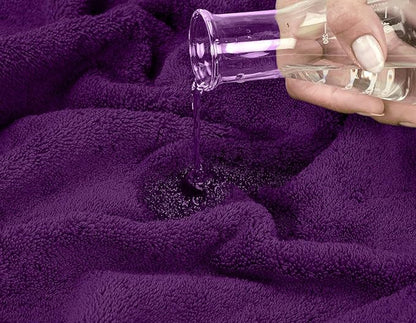 Oakias Premium Towel Set 600 GSM 8 Piece Plum - 100% Ring Spun Cotton Highly Absorbent Towels Set - Super Soft Bathroom Towel Set - Hotel Quality Double Stitched Hem - Ideal for Hotels, Spa, Gyms
