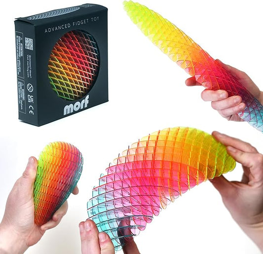 Morf Fidget Worm Toy - Flexible 3D Sensory Toy for Kids, Teens, and Adults – Stretchy, Quiet, Stress and Anxiety Relief, Focus - for Tactile Play, School, Work Gifts, Great for Classroom and Office