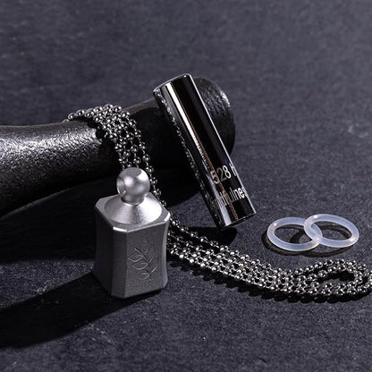 528 Hz Meditation Necklace Quit Smoking Necklace Breathing Frequency Sound Healing Device by Adjusting The Breathing for Anxiety & Stress Relief Mindfulness (Black)