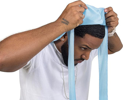 ForceWave 2 Pieces Silky Durag Pack for Men Women Waves, Premium Satin Deluxe Du-rag