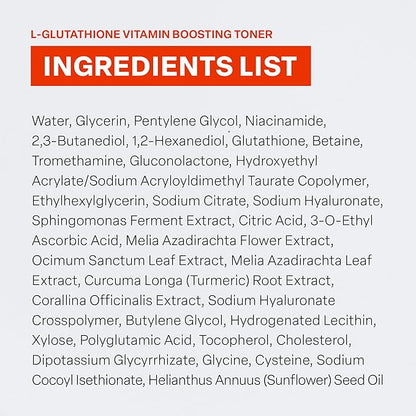 L-GLUTATHIONE Vitamin Boosting Toner (300ml / 10.14 fl oz)