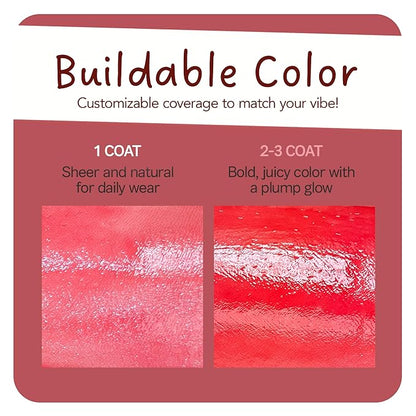 FRUDIA Korean Makeup Lip + Cheek Glow Jam |Long lasting, Moisturizing & Plumping | Non - Sticky & Glossy Color for Eyes, Lips & Cheeks |Hush Fig – MLBB brown-red - 4.5 gm