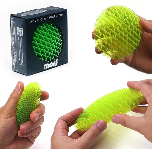 Morf Fidget Worm Toy - Flexible 3D Sensory Toy for Kids, Teens, and Adults – Stretchy, Quiet, Stress and Anxiety Relief, Focus - for Tactile Play, School, Work Gifts, Great for Classroom and Office