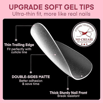 504pcs Toe Nail Press Ons: Squavol Toe Nail Tips Full Cover Fake Toenail, 15 Sizes Square Round Oval Press on Toenails for Women Big Wide Nail Extensions Home DIY Salon