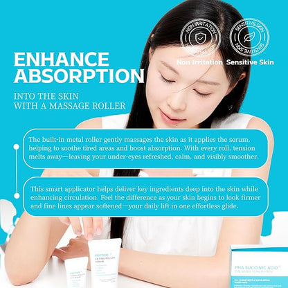 Re.SPN Peptide Lifting Roller Serum – For Wrinkles, Lifting & Pore Tightening on Face & Neck with Gua Sha Applicator, Vegan, Anti-wrinkle Peptide, Niacinamide, K-Beauty (0.67 fl oz)