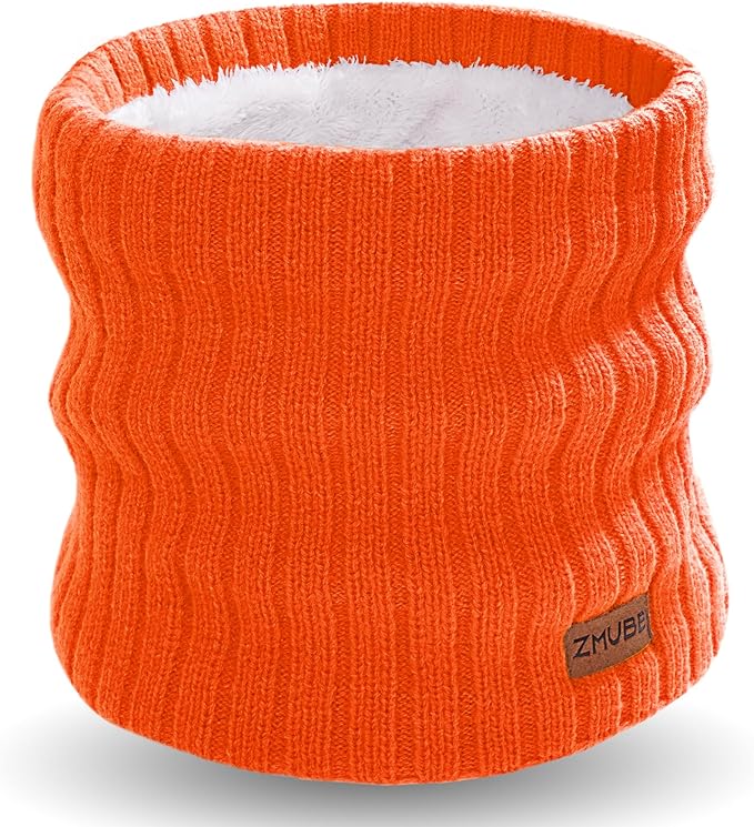 Neck Warmer Gaiter, Winter Fleece Lined Face Mask Scarf for Men Women, Thick Warm Cold Weather Running Ski Neck Cover