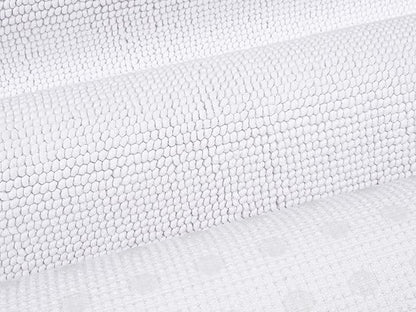 Cotton Paradise 100% Cotton Non Slip Bath Mats for Bathroom, 17x24 inch Soft Absorbent Quick Dry Machine Washable Floor Bath Mat, White