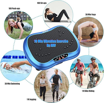 AXV Vibration Plate Exercise Machine Whole Body Workout Portable Mini Vibrate Fitness Platform Lymphatic Drainage Machine for Weight Loss Shaping Toning Wellness Home Gyms Workout (Mini)
