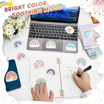 36 Pcs Anxiety Sensory Stickers Mental Health Stickers Fidget Textured Strips Toys Adhesive Tactile Calm Relief Items for Adults Desk School Counselor Classroom(Boho Style)
