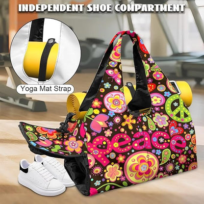 Yoga Mat Bag for Women Men Large Carryall Tote with Adjustable Shoulder Strap for Gym Yoga Travel Pilates Office