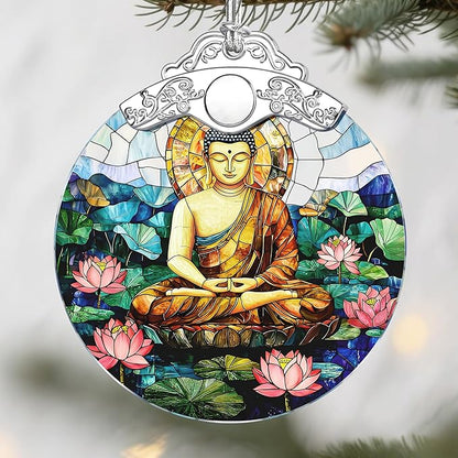 Buddha Christmas Ornaments: Christmas Tree Ornaments, Buddha Meditation Decor, Namaste Decor, Stocking Stuffers, Gift Idea & Gifts for Buddhists, Meditation/Yoga Practitioners, Lovers of Eastern Art