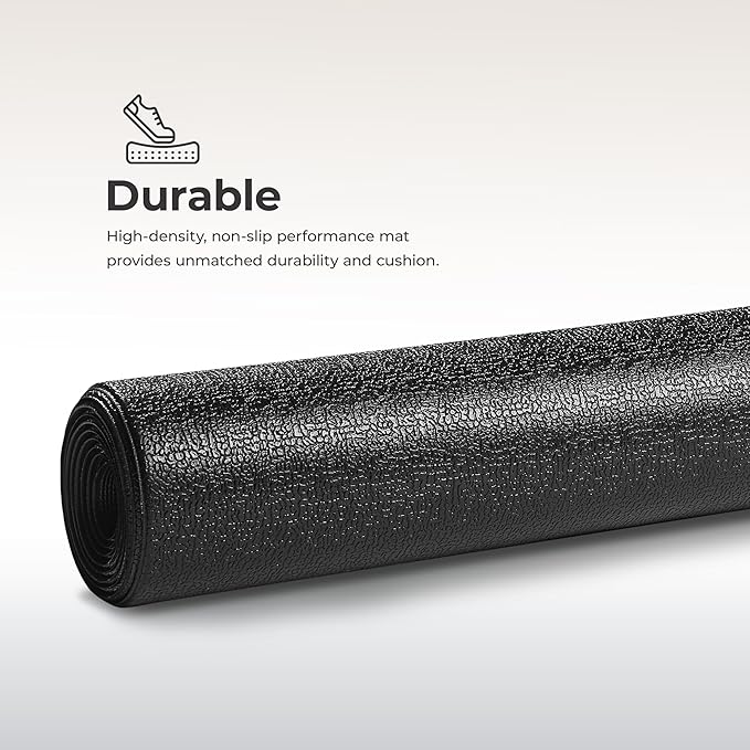 Sunny Health & Fitness Non-Slip Home Gym Mat – Workout Floor Protection Foam Pad for Treadmill, Bike, Elliptical, Yoga and Exercise Equipment or Standing Desk in 4 Size Options