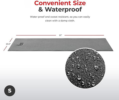 Sunny Health & Fitness Non-Slip Home Gym Mat – Workout Floor Protection Foam Pad for Treadmill, Bike, Elliptical, Yoga and Exercise Equipment or Standing Desk in 4 Size Options