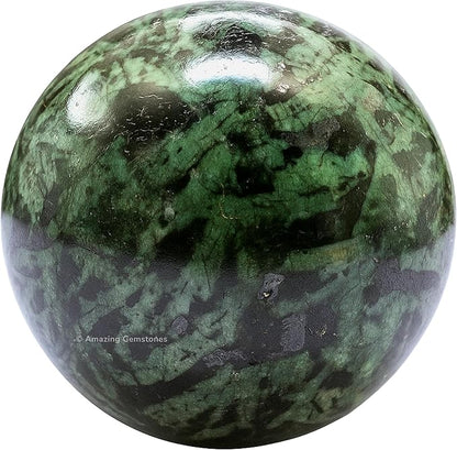 Amazing Gemstone Flower Stone Crystal Ball with Stand - 2 Inches Crystal Sphere Meditation Balls for Witchcraft and Decorative Balls