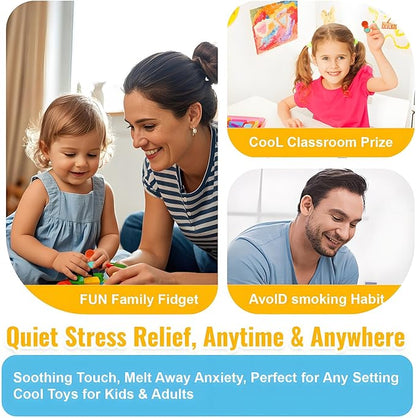 Fidget Toys Adults, Sensory Toys for Kids with Autism, Anxiety Relief Items for ADHD Stress Relief, Fun Fidgets for Teens Textured & Flip Slider - Treasure Box Toys for Classroom (6pcs)
