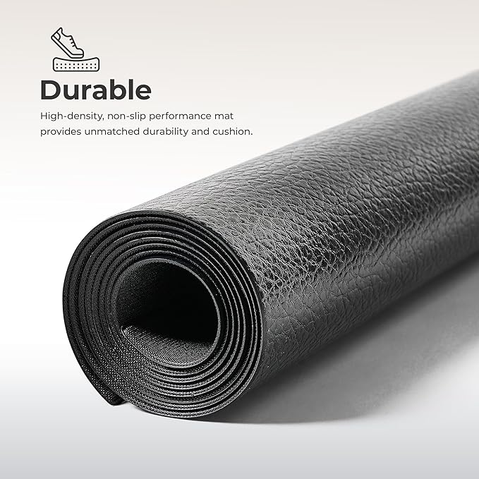 Sunny Health & Fitness Non-Slip Home Gym Mat – Workout Floor Protection Foam Pad for Treadmill, Bike, Elliptical, Yoga and Exercise Equipment or Standing Desk in 4 Size Options