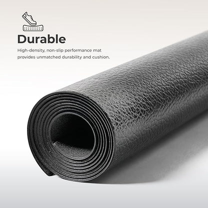 Sunny Health & Fitness Non-Slip Home Gym Mat – Workout Floor Protection Foam Pad for Treadmill, Bike, Elliptical, Yoga and Exercise Equipment or Standing Desk in 4 Size Options