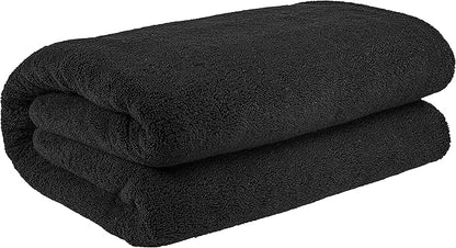Cotton Paradise 100% Cotton 40x80 Oversized Bath Sheet, Extra Large Turkish Bath Towels for Bathroom, Black Bathsheet