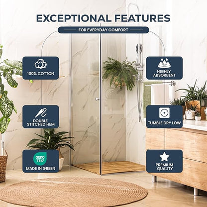 Utopia Towels 6 Pack Medium Bath Towel Set, 24 by 48 Inches, 500 GSM 100% Ring Spun Cotton, Lightweight and Highly Absorbent Quick Drying Premium Towels for Hotel, Spa and Bathroom, White