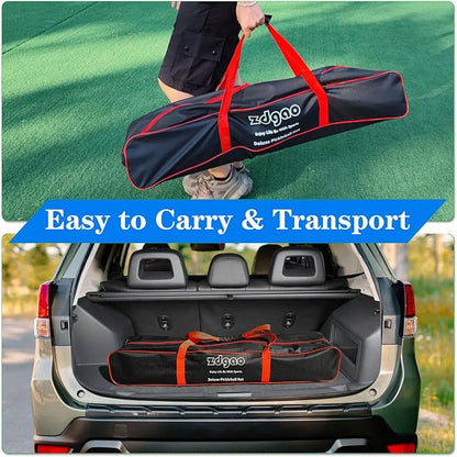 Pickleball Net Set for Driveway, 22FT Regulation Size Pickleball Net with Paddles Set of 4, Outdoor Pickleballs and Carry Bag for Driveway, Weather Resistance Strong Steel Frame