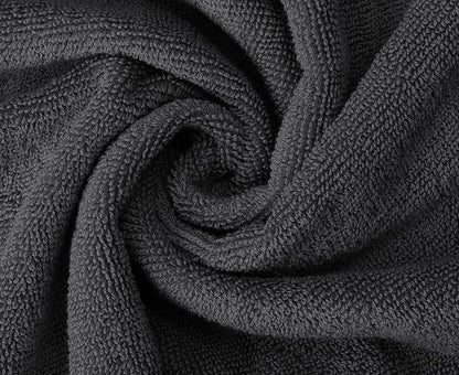 Oakias Premium Towel Set 600 GSM 6 Piece Dark Grey - 100% Ring Spun Cotton Highly Absorbent Towels Set - Super Soft Bathroom Towel Set - Hotel Quality Double Stitched Hem - Ideal for Hotels, Spa, Gyms