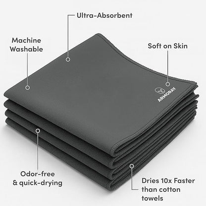 ARMORAY Sweat Absorbing Towel Handkerchief – Quick-Dry Microfiber Gym Towels for Face, Hands & Body – Workout Towel for Men, Sport Rag, Perfect for Tennis, Pickleball & Sauna Use by Women