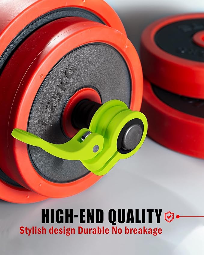 Mini Pro Barbell Clips 1 inch I Multi-Size Adjustable Barbell Collar I 1 inch Barbell ClampsIQuick Release Weight Clips Pair of Locking for Dumbbell Bar