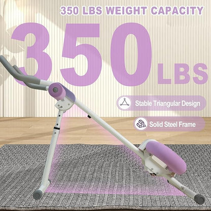 Ab Workout Equipment Abdominal Trainer, Adjustable Ab Machine at Home Gym, Foldable Abdominal Exercise Machine, Core & Ab Trainer Machine for Stomach Workout with LCD Monitor