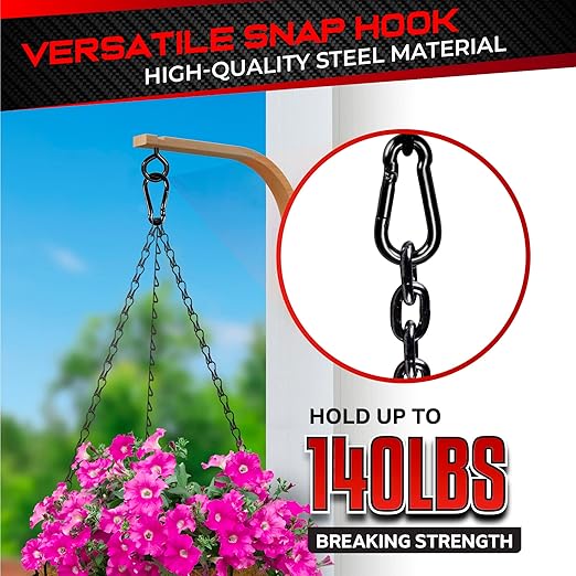 8Pcs 2.36In Spring Snap Hooks, Carabiner Clip, Heavy Duty Rope Connector, Quick Link Carabiners Spring Snap Hooks for Indoor and Outdoor Activity, Camping, Climbing, Fishing, Hiking