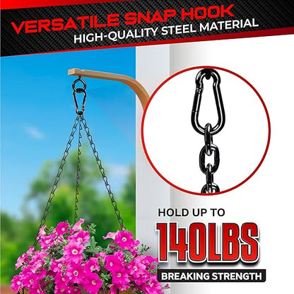 8Pcs 2.36In Spring Snap Hooks, Carabiner Clip, Heavy Duty Rope Connector, Quick Link Carabiners Spring Snap Hooks for Indoor and Outdoor Activity, Camping, Climbing, Fishing, Hiking